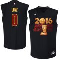 Cleveland Cavaliers #0 Kevin Love Black Champion NBA Jerseys