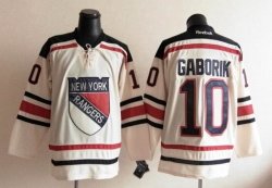 New York Rangers #10 Marian Gaborik Cream NHL Jerseys