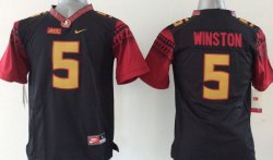 Youth Florida State Seminoles Jameis Winston 5 black NCAA Football Jerseys