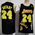 Nike Los Angeless Lakers #24 Kobe Bryant black yellow throwback basketball Jerseys-CY