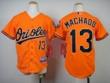 Baltimore Orioles #13 Manny Machado Orange kid MLB Jerseys