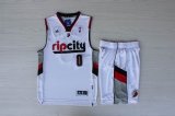 Portland Trail Blazers #0 Damian Lillard white nba suits