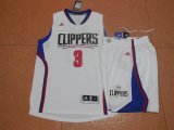 Los Angeles Clippers #3 Chris Paul white NBA basketball suits