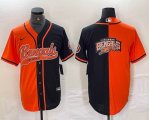 Nike Cincinnati Bengals orange black splits baseball jerseys Joint name -BD