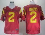 Nike USC Trojans Robert Woods 2 Red Pac-12 Patch College Football Jerseys