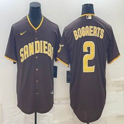 Nike San Diego Padres #2 Xander Bogaerts brown majestic baseball jerseys