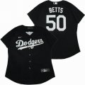 Nike Los Angeles Dodgers Mookie Betts black women majestic baseball Jersey