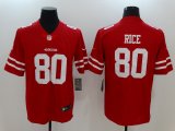 49ers #80 Rice Nike red Color Rush Limited Jersey