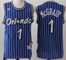 Orlando Magic #1 Tracy Mcgrady blue throwback nba jersey