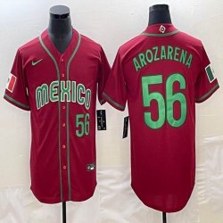 2023 World Cup Mexico #56 Randy Arozarena red majestic baseball jerseys 20