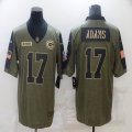 Nike Green Bay Packers #17 Davante Adams green 2021 Salute to Service Limited Jersey