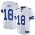 Custom Dallas Cowboys #18 Randall Cobb Nike white Color Rush Limited Jerseys 01