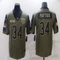 Nike Chicago Bears #34 Walter Payton green 2021 Salute to Service Limited Jersey