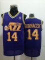 Utah Jazz #14 Jeff Hornacek purple nba Jersey