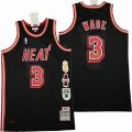 iami Heat #3 Dwyane Wade black throwback nba basketball jersey Honor Edition