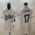 Los Angeles Dodgers #17 Shohei Ohtani white Nike majestic baseball Jersey Joint name -BD 05