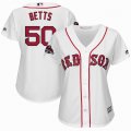 2018 World Series Boston Red Sox #50 Mookie Betts white women majestic baseball Jersey