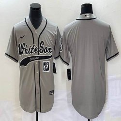 Nike Chicago White Sox blank gray majestic baseball jersey Joint name -BD 06