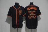 2017 San Francisco Giants #35 Brandon Crawford Black Majestic baseball jerseys