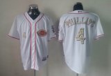 Cincinnati Reds 4# Phillips white camo baseball jersey