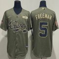 Nike Atlanta Braves #5 Freddie Freeman Green Salute to Service Stitched MLB Jersey