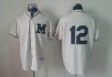 Milwaukee Brewers 12# white MLB Jerseys