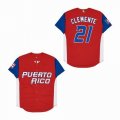 Puerto Rico Baseball #21 Roberto Clemente red 2023 World Baseball Classic Replica Player Jersey-SG