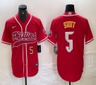 Nike Philadelphia Phillies #5 Bryson Stott red majestic baseball jersey Joint name-BD 02