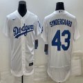 Nike Los Angeles Dodgers #43 Syndergaard white Flexbase Authentic Collection Jersey