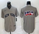 Nike New York Yankees blank gray MLB baseball Jersey -BD 04