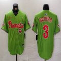 Nike Philadelphia Phillies #3 Bryce Harper green baseball jerseys Joint name-BD 02