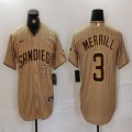 Nike San Diego Padres #3 Jackson Merrill yellow MLB Baseball jerseys 01