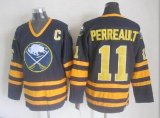 Buffalo Sabres 11 Gilbert Perreault blue C patch hockey jersey