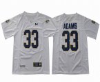 Under Armour Norte Dame Fighting Irish #33 Adams white College Football Jersey - White