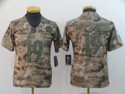 Youth Pittsburgh Steelers #19 Smith-Schuster Nike Camo Salute to Service Retired Player Limited Jersey