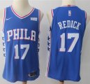 Nike Philadelphia 76ers #17 J.J. Redick blue basketball Jersey-MHD