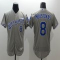 2016 Kansas City Royals #8 Mike Moustakas gray Flexbase Authentic Collection Jersey