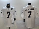 Oakland Raiders #7 Colin Kaepernick white throwback nike Color Rush Limited Jersey 01