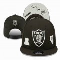 2023 Oakland Raiders black gray NFL Snapback Hats-YD