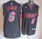 2013 Adidas Miami Heat 6 LeBron James Black NBA Jerseys