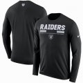 Men's Oakland Raiders Nike Black Sideline Legend Staff Performance Long Sleeve T-Shirt