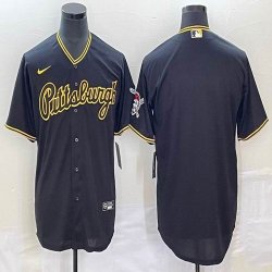 Nike Pittsburgh Pirates blank black majestic baseball jerseys-BD