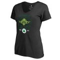 Women Boston Celtics Fanatics Branded Black 2018 NBA Playoffs Star Wars Win You Must V-Neck T-Shirt