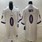 Nike Baltimore Ravens #0 Roquan Smith white Color Rush Limited Jersey