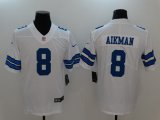 Nike Dallas cowboys #8 Troy Aikman dark white color Rush Limited Jersey