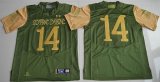 Under Armour DeShone Kizer 14 Notre Dame Fighting Irish 2016 Shamrock Series Premier College Football Jersey - Olive Green