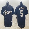 Nike Texas Rangers #5 Corey Seager black majestic baseball jerseys