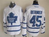 Toronto Maple Leafs #45 Jonathan Bernier white nhl hockey jerseys