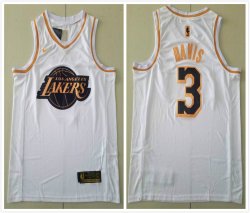 Nike Los Angeles Lakers #3 Anthony Davis white gold basketball Jersey-TY