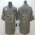 Nike Dallas Cowboys #21 Ezekiel Elliott Salute to Service Retired Limited Jersey-BD